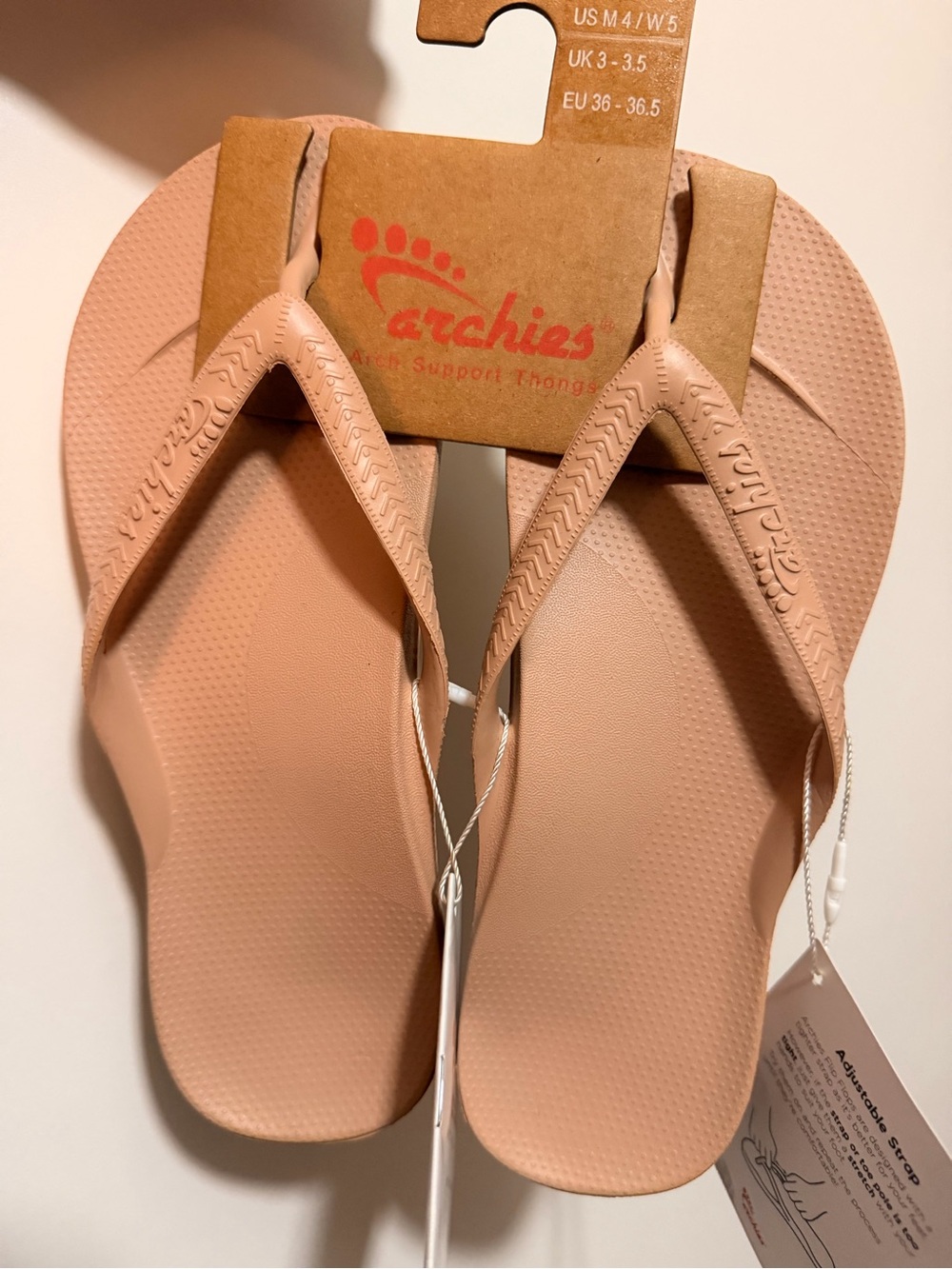 Archies Women's Arch Support Flip Flops - Taupe